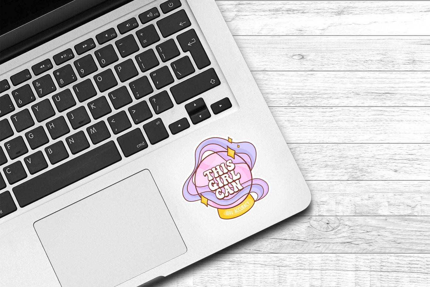 This Girl Can Vinyl Sticker | Girly Sticker | Water Bottle Sticker | Cute Sticker | Crystal Ball Sticker | Psychic Sticker | Laptop Sticker