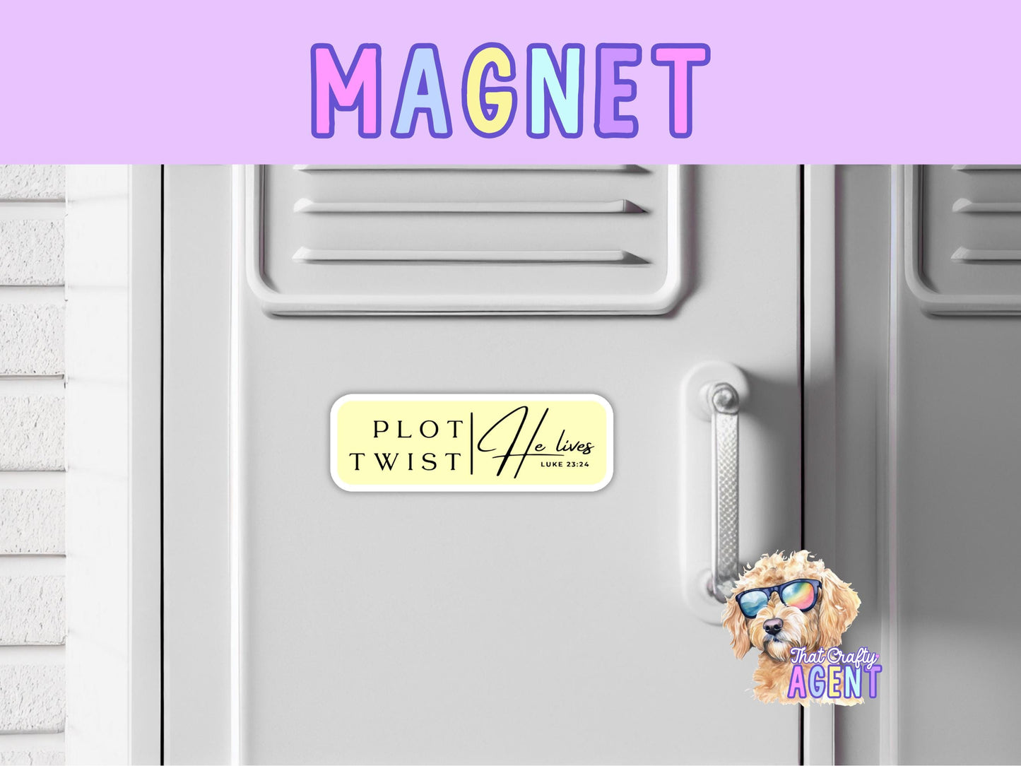 Plot Twist He Lives Luke 23 Fridge Magnet | Handmade | Faith Jesus God | Christian | Bible Study | Refrigerator Magnet | Gift | Bible Verse