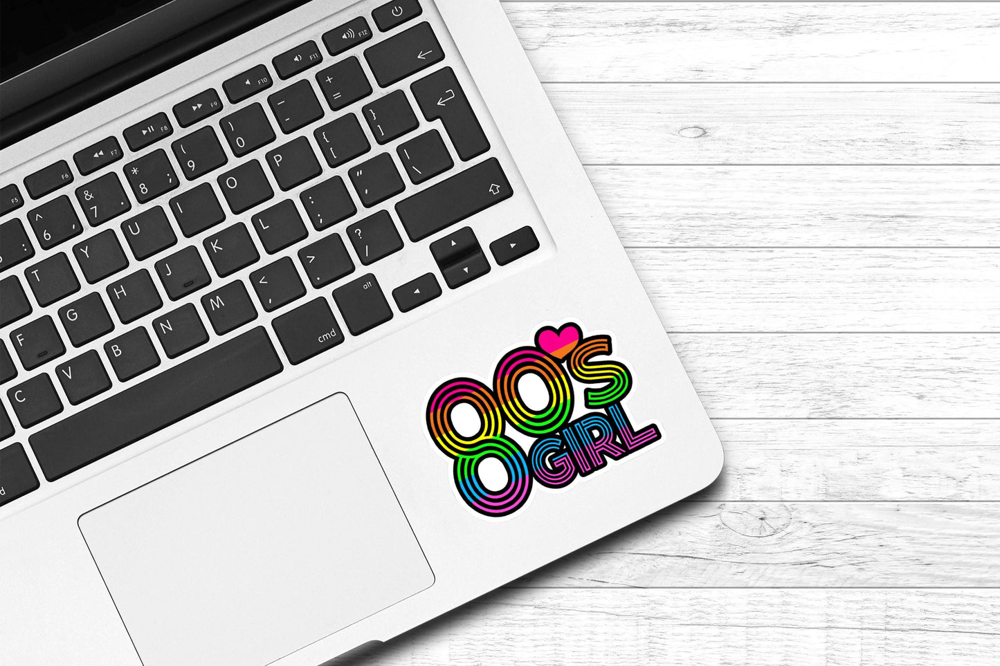 80's Girl Vinyl Sticker | Funny Sticker | Decades | Water Bottle Sticker | Cute Rainbow Sticker | Pop Culture | Phone Case Sticker | Kindle