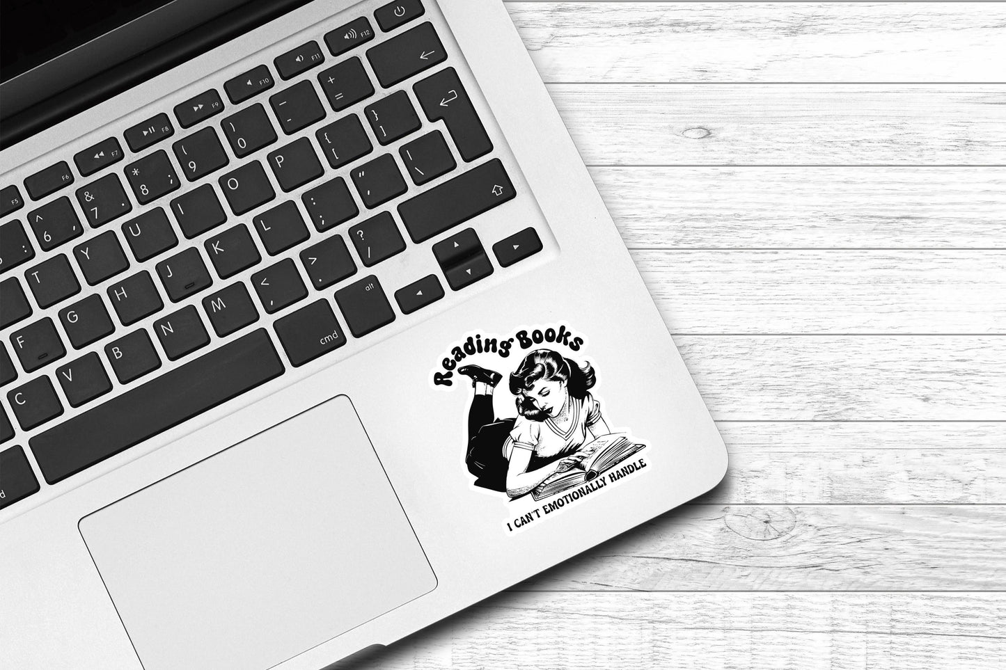 Reading Books I Can't Emotionally Handle Vinyl Sticker | Kindle Sticker | Gift for Readers | Laptop Sticker | Bookworm | Fiction | Book Club