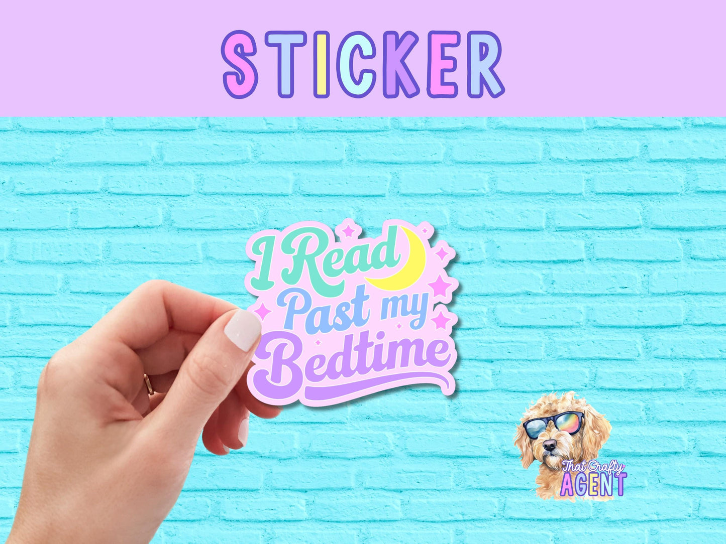 I Read Past My Bedtime Vinyl Sticker | Kindle Sticker | Gift for Readers | Laptop Sticker | Bookworm | Fiction | Book Club | Preppy