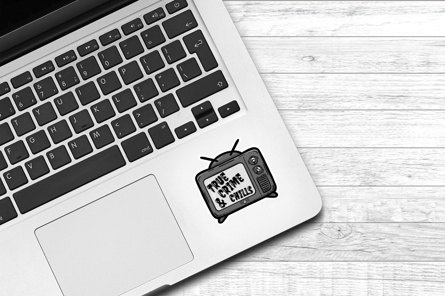 True Crime Chills Vinyl Sticker | Funny Sticker | Water Bottle Sticker | True Crime Junkie | Murder Shows | Laptop Sticker | Journal Sticker