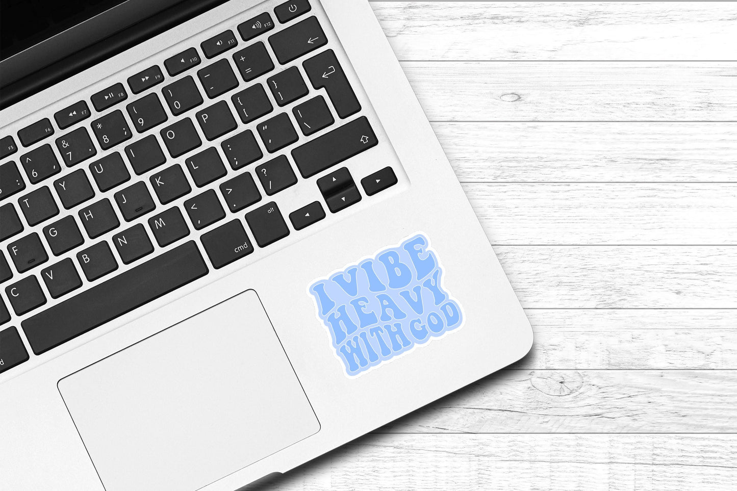 I Vibe Heavy With God Vinyl Sticker | Laptop Sticker | Faith Jesus Sticker | Cute Sticker | Christian | Bible Study | Water Bottle Sticker