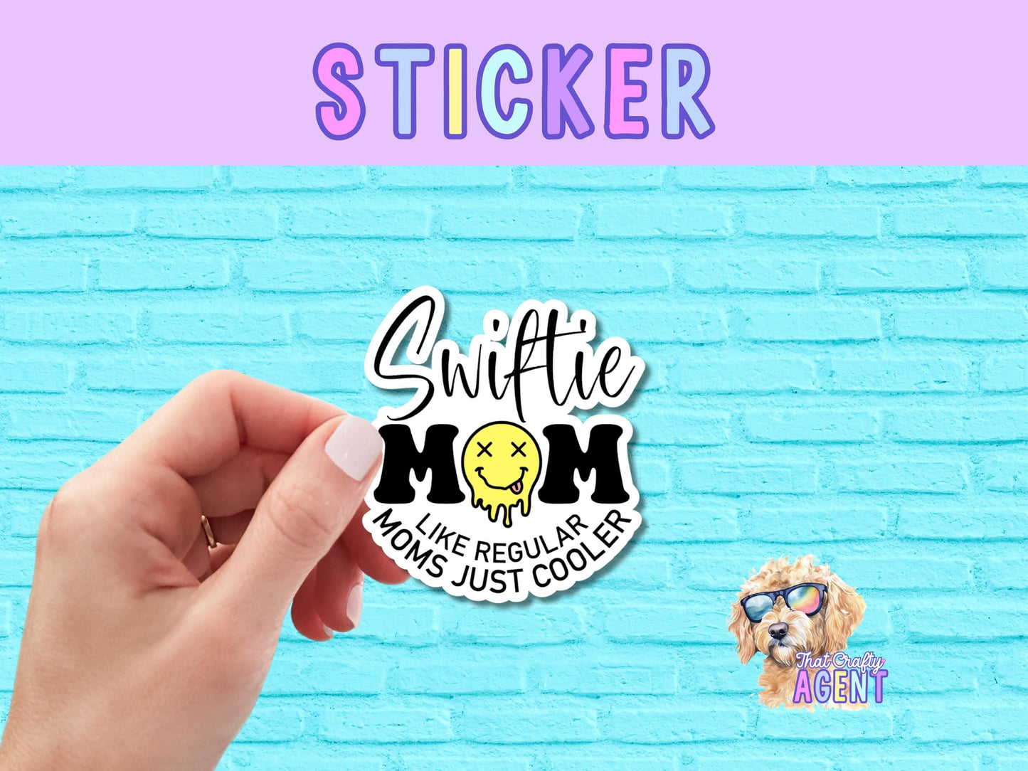 Swiftie Mom Vinyl Sticker | Funny Sticker | Preppy Sticker | Water Bottle Sticker | Cute Sticker | Phone Case Sticker | Kindle | Pop Culture