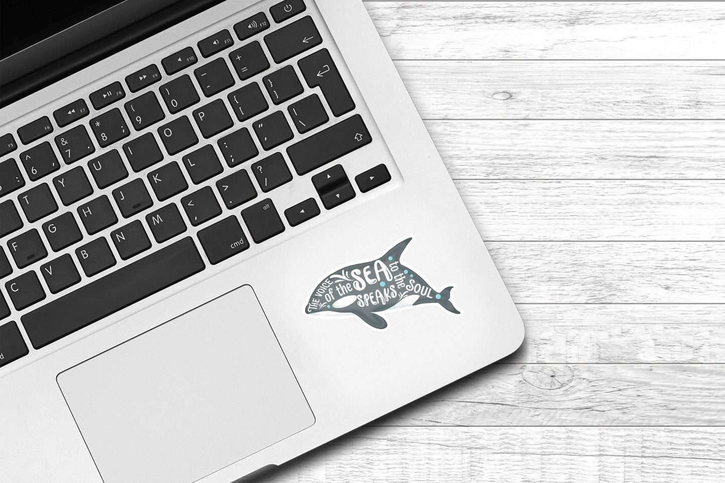 The Voice of the Sea Speaks to the Soul | Orca Sticker | Laptop Sticker | Water Bottle Sticker | Cute Sticker Animal Sticker | Ocean Sticker