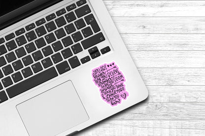 You are Braver Vinyl Sticker | Motivational Sticker | Laptop Sticker | Water Bottle Sticker | Girly Sticker | Kindle Sticker | Pink Sticker