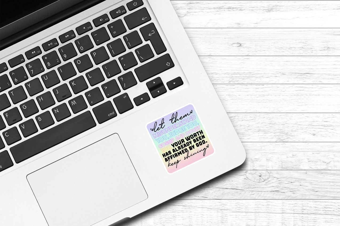 Let Them Vinyl Sticker | Pastel | Laptop Sticker | Faith Jesus Sticker | Cute Sticker | Christian | Bible Study |Affirmations |Mental Health