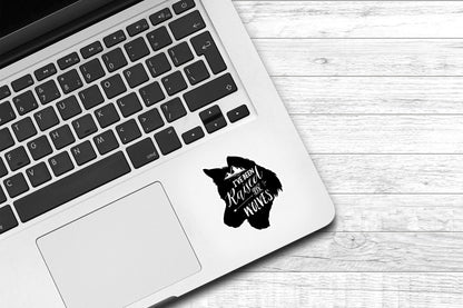 I've Been Raised By Wolves Vinyl Sticker | Animal Sticker | Water Bottle Sticker | Laptop Sticker | Wilderness Sticker | Kindle Sticker