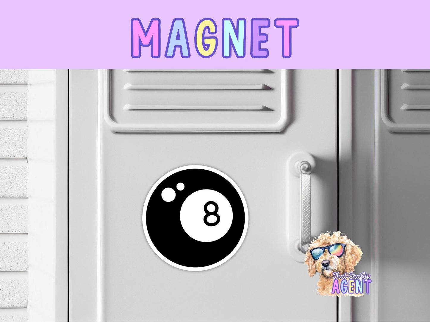 Magic 8 Ball Fridge Magnet | Cute | Handmade | Retro | Magnet | Gift | Refrigerator Magnet | Vintage