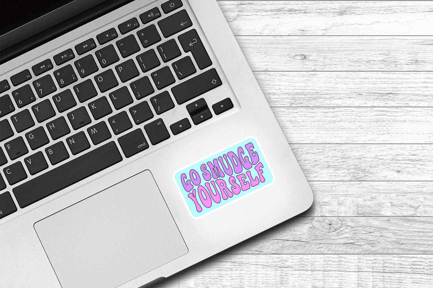 Go Smudge Yourself Vinyl Sticker | Funny Sticker | Pink Purple | Water Bottle Sticker | Cute Sarcastic Sticker | Phone Case Sticker | Kindle