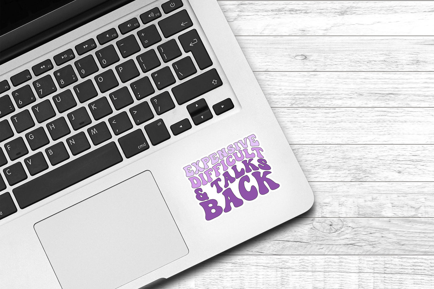 Expensive Difficult & Talks Back Vinyl Sticker | Funny Sticker | Sarcastic Sticker | Preppy Sticker | Water Bottle Sticker | Laptop Sticker
