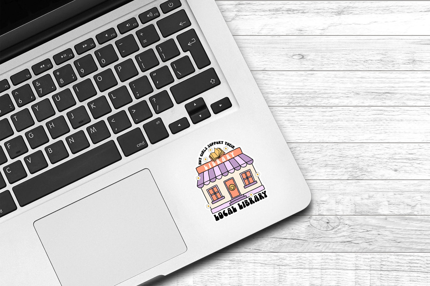 Hot Girls Support Their Local Library Vinyl Sticker | Cute Sticker | Kindle Sticker | Girly Sticker | Water Bottle Sticker | Laptop Sticker
