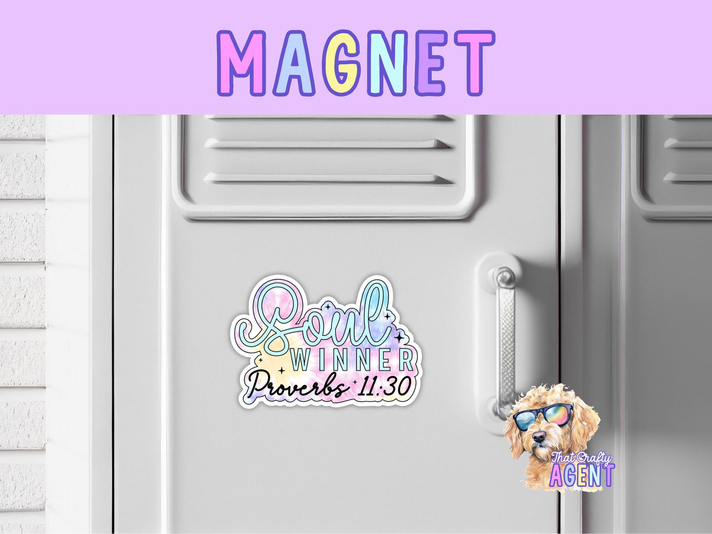 Soul Winner Proverbs 11:30 Fridge Magnet l Bible Verse | Pastel | Christian l Gift| Locker Magnet | Faith Jesus God | Bible Study | Youth Group