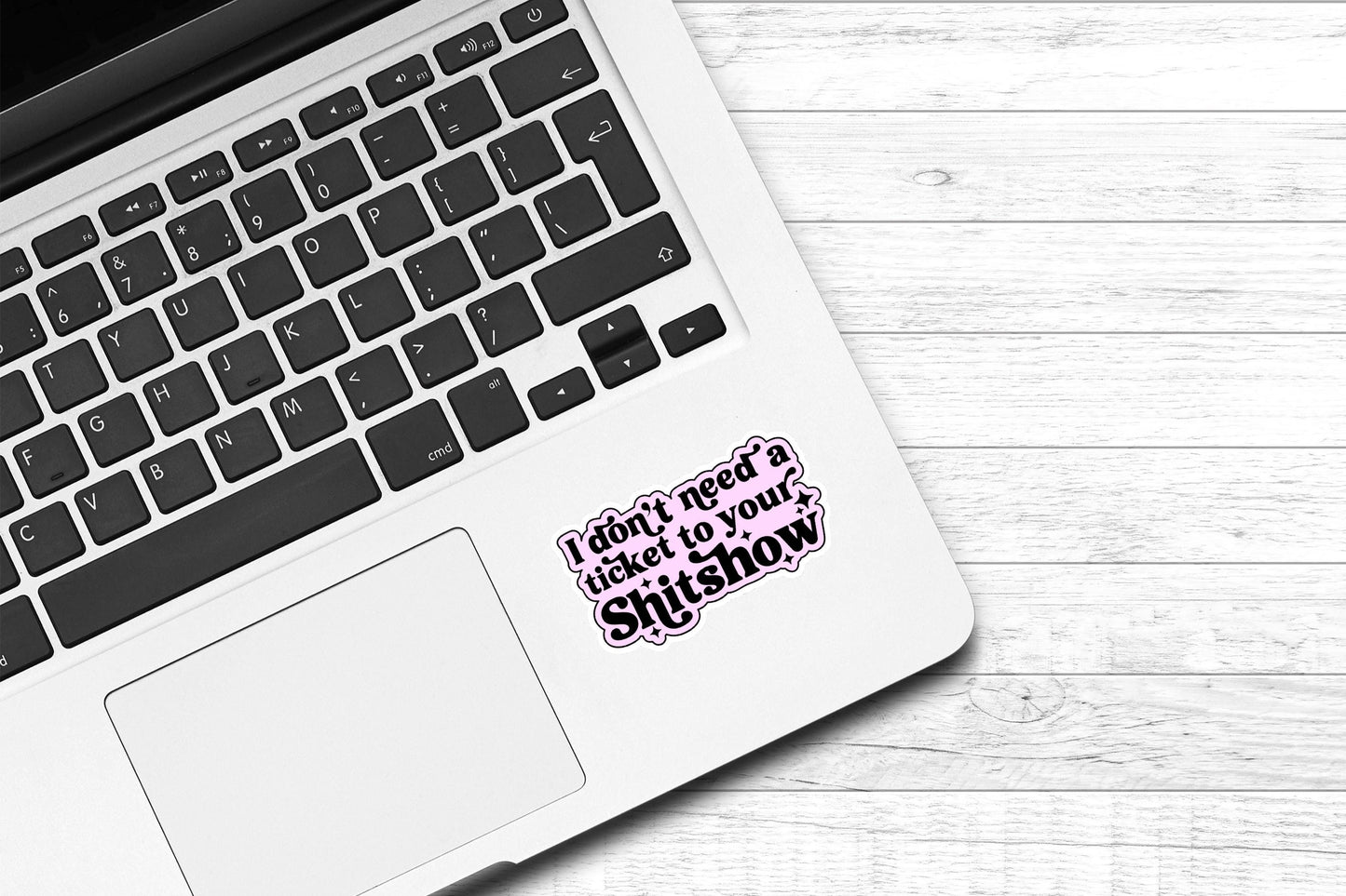 Sh*t Show Ticket Vinyl Sticker | Funny Sticker | Pink | Water Bottle Sticker | Cute Sarcastic Sticker | Phone Case Sticker | Kindle