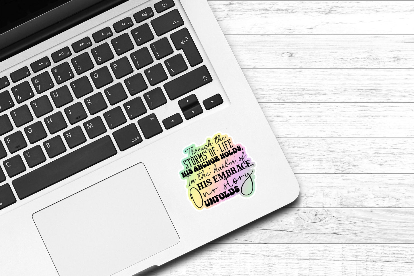 Storms of Life Vinyl Sticker | Faith Jesus Sticker | Laptop Sticker | | Christian Sticker | Bible Study | Phone Case Sticker | Ombre