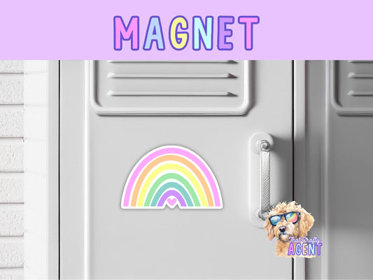 Pastel Rainbow Fridge Magnet | Cute | Handmade | Girly | Refrigerator Magnet | Gift | Magnet