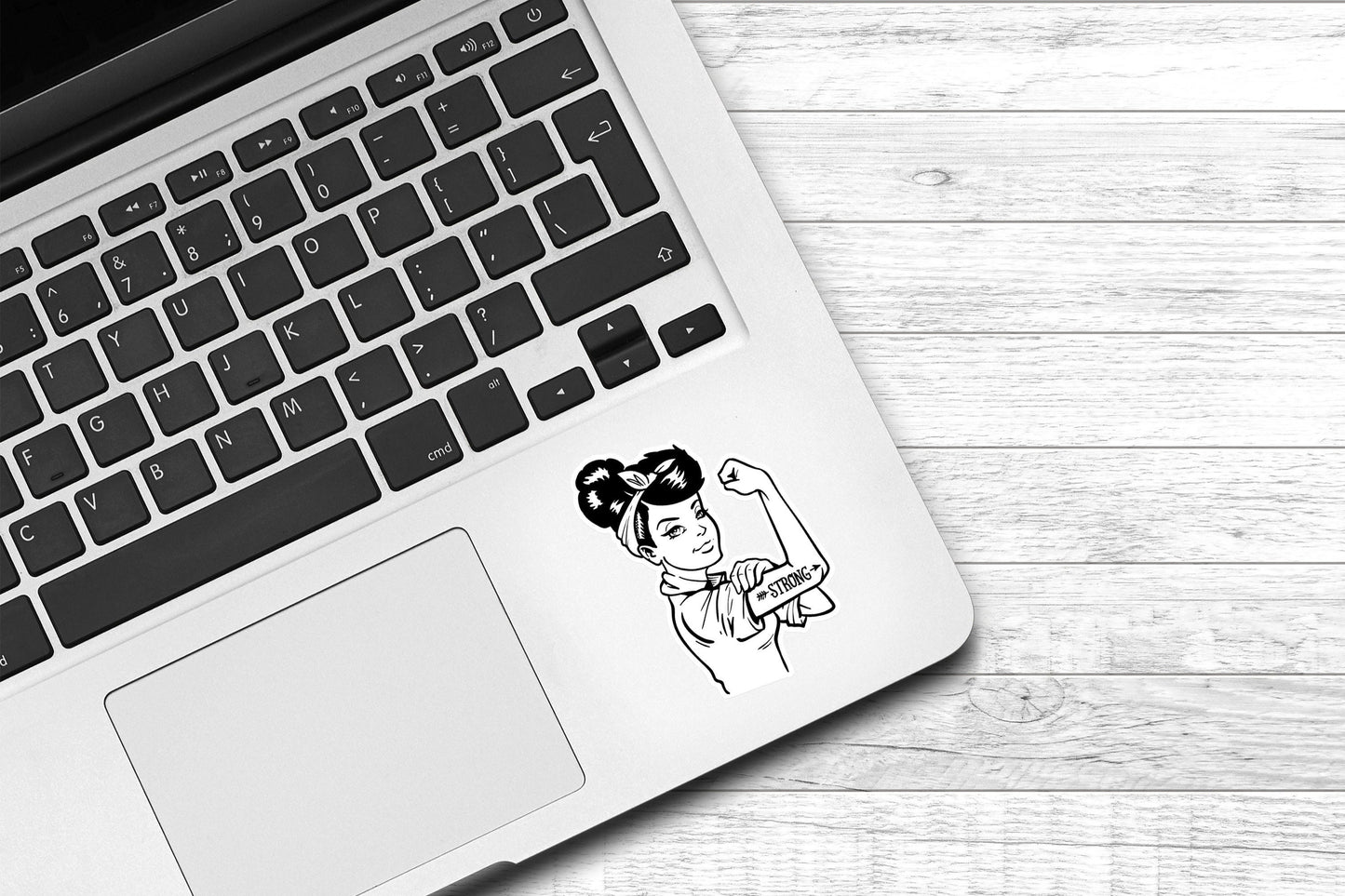 Strong Rosie the Riveter Vinyl Sticker | Water Bottle Sticker | Cute Sticker | Laptop Sticker | Strong Women | Kindle Sticker | Phone Case Sticker |
