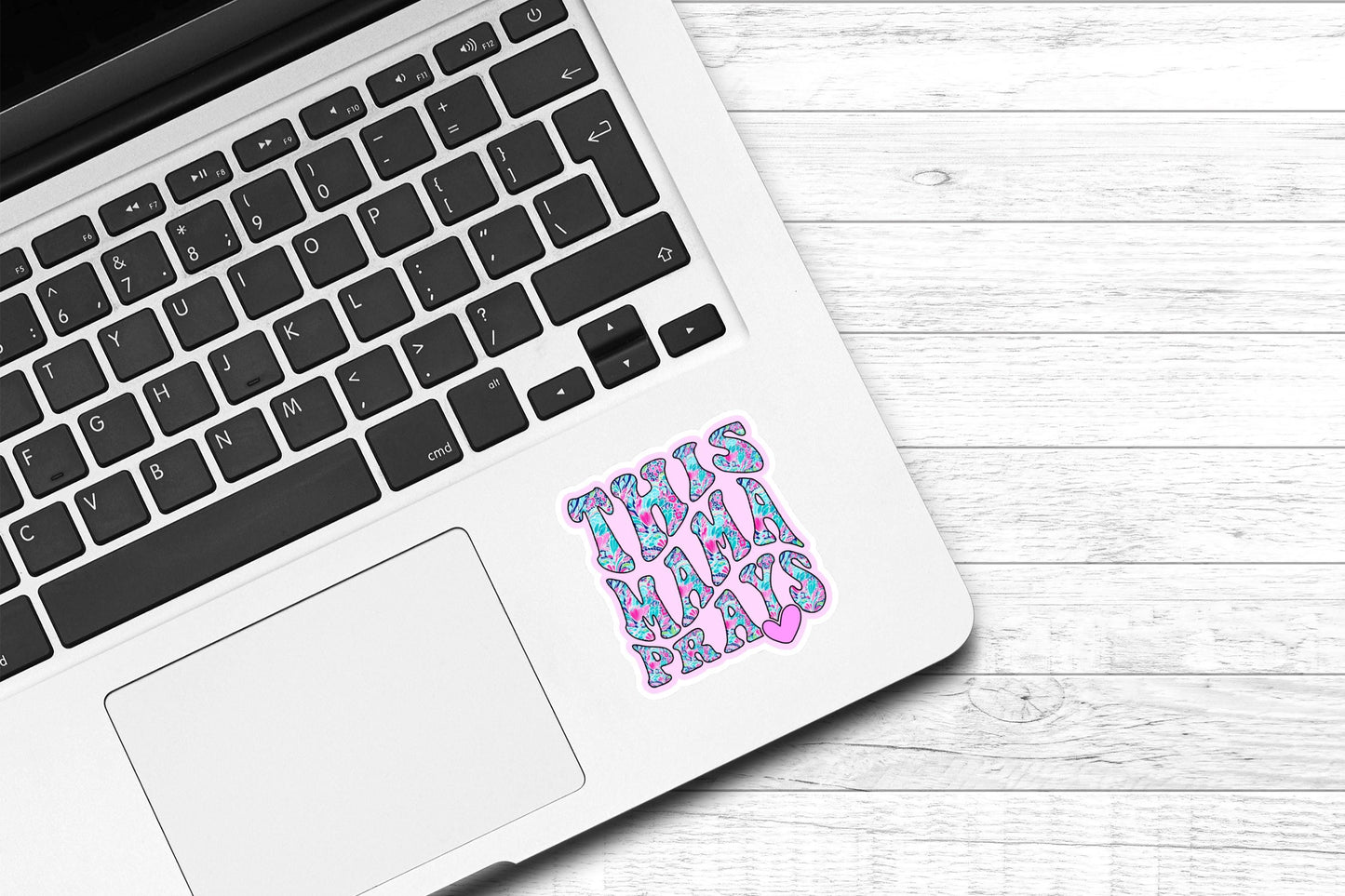 This Mama Prays Vinyl Sticker | Laptop Sticker | Faith Jesus Sticker | Christian | Bible Study | Water Bottle Sticker | Phone Case | Kindle
