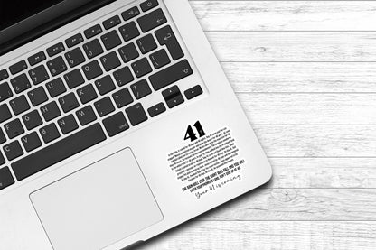 Your 41 is Coming Vinyl Sticker | Laptop Sticker | Faith Jesus Sticker | Bible Story | Christian | Bible Study | Water Bottle Sticker