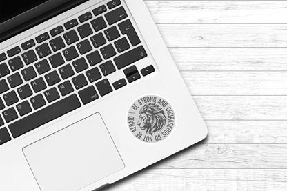 Do Not Be Afraid Be Strong & Courageous Joshua 1:9 Vinyl Sticker | Laptop Sticker | Faith Jesus Sticker | Christian | Bible Study |Water Bottle Sticker