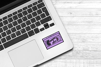 Horrors & Chills Vinyl Sticker | True Crime Sticker | VHS Sticker | Funny Sticker | Water Bottle Sticker |Laptop Sticker |Phone Case Sticker