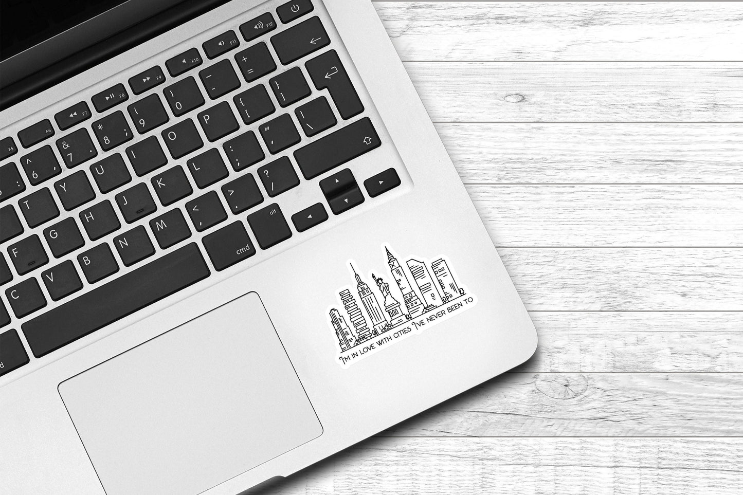 I'm in Love with Cities I've Never Been to Vinyl Sticker | Cute Sticker | New York Sticker | Laptop Sticker | Water Bottle Sticker | Kindle