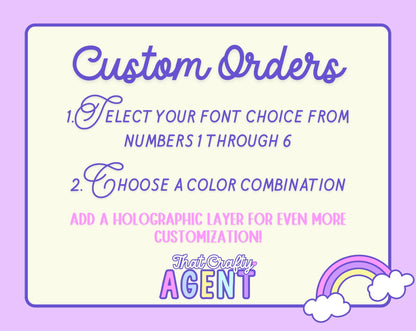 Custom Name MAGNET| Personalized Name Decal | Cute Colorful Pastel | Holographic | Refrigerator Magnet | Gift | Create Your Own