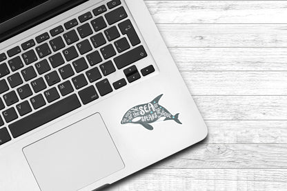 The Voice of the Sea Speaks to the Soul | Orca Sticker | Laptop Sticker | Water Bottle Sticker | Cute Sticker Animal Sticker | Ocean Sticker