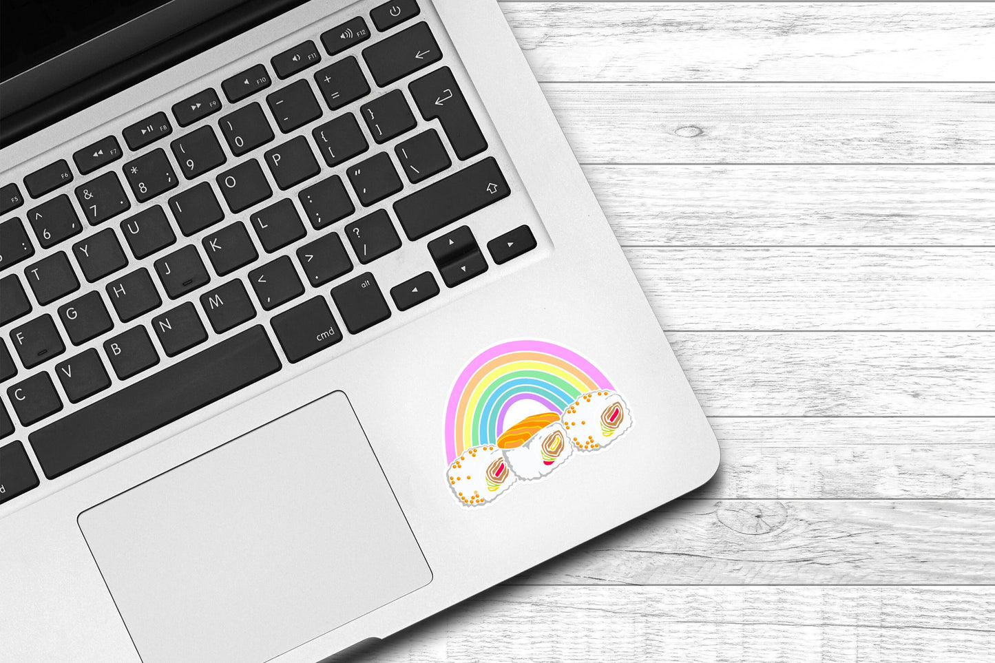 Sushi Rainbow Vinyl Sticker | Cute Sticker | Water Bottle Sticker | Food Sticker | Laptop Sticker | Girly Sticker | Funny Sticker | Preppy